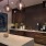Dimly lit resident kitchen at Lakeview Villas